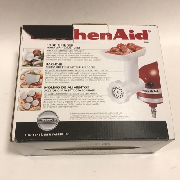 NWT KitchenAid® Food Grinder Attachment - Picture 6 of 16